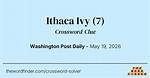 Ivy in Ithaca Crossword Clue Answer ·